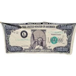 One Million Dollar Bill Thin Fleece Throw 33" X 68"